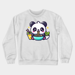 Panda Eating Ramen Crewneck Sweatshirt